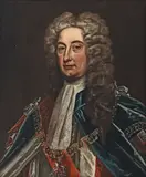 Charles Jervas, Portrait of Charles, 2nd Viscount Townshend, bust-length, wearing Garter robes; and Portrait of his wife, Viscountess Townshend (nee Dorothy Walpole), a pair, oil on canvas