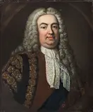 Jean-Baptiste van Loo, Portrait of Sir Robert Walpole, half-length, in his Chancellor's robes, oil on canvas