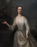 Charles Jervas, Portrait of Henrietta Pelham-Holles, Duchess of Newcastle-upon-Tyne three-quarter-length, in a white dress, oil on canvas