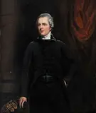 John Hoppner, Portrait of William Pitt the Younger, three-quarter-length, before a red curtain, oil on canvas