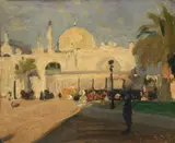Le Café de Paris, Monte Carlo by Gerald Festus Kelly Ra, oil on panel, sold Mar 2023