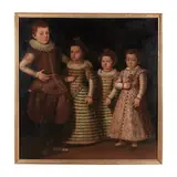 fin XVIe siècle Ecole espagnole, Portrait de quatre enfants, oil on canvas
