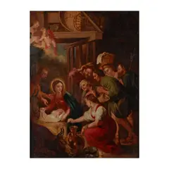 Peter Paul Rubens, L'Adoration des Bergers, oil on copper