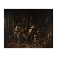 Gerard Thomas, La visite chez le médecin, oil on canvas