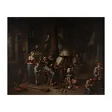 Gerard Thomas, La visite chez le médecin, oil on canvas