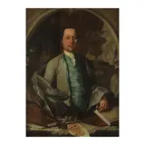 XVIIIe siècle Ecole lombarde, Portrait de gentilhomme au violon, présumé être un membre de la famille Ricciardi de Bergame, oil on canvas