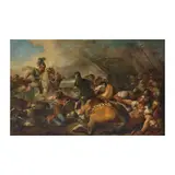 dit Carle van Loo Cercle de Charles-André, Scène de bataille, probablement Alexandre et Porus, oil on canvas