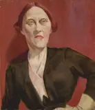 Hainz Hamisch, Frau von Wahl, Um 1932, Öl auf Holz