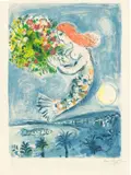 Marc Chagall, La baie des anges, 1962, Farblithografie auf Arches-Velin