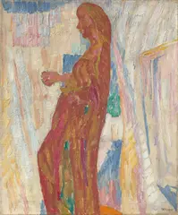 Walter Ophey, Figürchen, Um 1914, Öl auf Leinwand