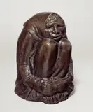 Frierende Alte by Ernst Barlach, 1937, Bronze mit brauner Patina. Höhe: 24 cm (9 ½ in.), sold Dec 2007
