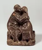 Kussgruppe I by Ernst Barlach, 1921, Bronze mit brauner Patina (mit offener Rückseite). Höhe: 17,8 cm (7 in.), sold Dec 2007