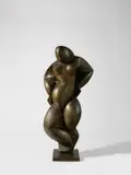 Lucien Wercollier, Stehender Akt, 1951, Bronze mit brauner Patina. 62 cm × 28 cm × 16,5 cm (24 ⅜ in. × 11 in. × 6 ½ in.)