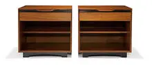 Cabinet and pair of side tables by John Kapel, c. 1968, Glenn of California, sold Jun 2011