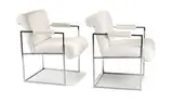 Milo Baughman, Pair of armchairs, c. 1970, Directional