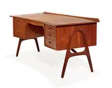 Svend Madsen, Desk with curved top, c. 1960, Teak