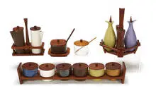 Anri Form, Group of serving containers (14), c. 1960, Glazed Ceramic