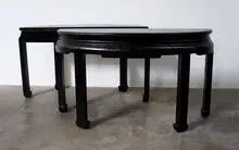 Modern Decorator, Pair of demi-lune console tables (2), c. 1970, Manufacturer unknown