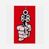 Roy Lichtenstein, Pistol for Banner, 1968, screenprint in colorss