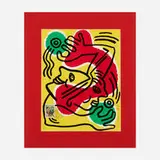 Keith Haring, International Volunteer Day, 1988, lithograph in colors