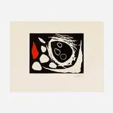 Alexander Calder, Le Crâne Dans Le Nid, 1961, aquatint in colors on BFK Rives