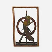 Parrot by Barry Cohen, mixed media construction, sold Dec 2020