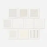 Agnes Martin, Paintings and Drawings: Stedelijk Museum Portfolio, 1990-1991, lithograph on vellum transparency paper