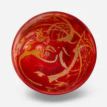 Exceptional and Large punch bowl with dragon by Bernard Moore, offered Nov 2022