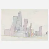 Wesley Willis, The Shore Line, 1987, ballpoint pen and magic marker on Crescent