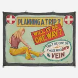 Fred G. Johnson, Dope Show Banner (Planning a Trip?), c. 1970, paint on canvas