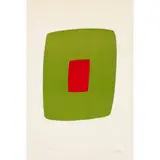 Green with Red by Ellsworth Kelly, 1964, lithograph on paper, sold Feb 2011