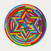 Sol LeWitt, Shul, 2005, linocut on paper
