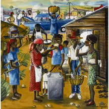 Wilson Bigaud, untitled, c. 1965, acrylic on canvas board