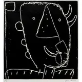 James Brown, untitled (from the Black and White Woodcuts portfolio), 1986, woodcut on paper