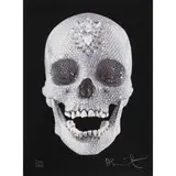 For the Love of God by Damien Hirst, 2007, screenprint with diamond dust on paper, sold Feb 2011