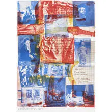 Untitled (Centennial Certificate Metropolitan Museum of Art) by Robert Rauschenberg, 1970, offset lithograph, sold Feb 2011