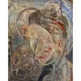 Jim Lutes, She Was Always There, 1990, oil and acrylic on board