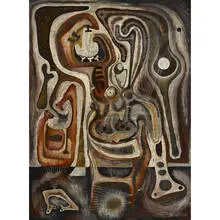 untitled by Jose Maria de Servin, c. 1950, oil on canvas, sold Feb 2011