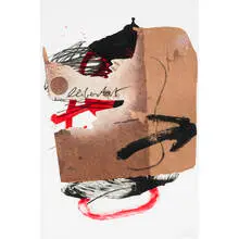 Libertat by Antoni Tàpies, 1988, lithograph on paper, sold Feb 2011