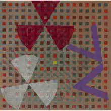 My Roller Derby Queen by Alan Shields, 1974, screenprint on fabric over board, sold Feb 2011