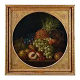Edward Ladell, Nature morte aux fruits d'été, oil on canvas, unlined