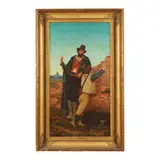 William Walker Alexander, Deux paysans romains, oil on canvas, unlined