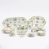 Herend, Queen Victoria Pattern Porcelain Dinner Service for Twelve