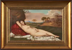 Kpm, Porcelain Plaque of a Reclining Nude, 1900