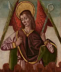 Spanish Colonial School, The Archangel Saint Michael, oil on panel