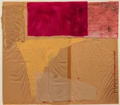 Carl Palazzolo, Untitled, acrylic and collage on layered tissue