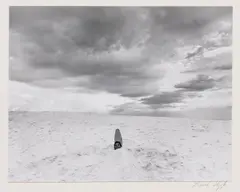 White Sands, N.M. by Burk Uzzle, 1971, Gelatin silver print; signed in pencil on the mount, sold Dec 2022