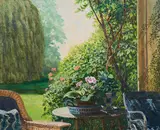 Hazard Durfee, View from the Porch, oil on linen