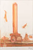 Claes Oldenburg, Oldenburg - Chicago Show, 1969. Inscribed and signed '...Claes Oldenburg' in crayon lower right. Color offset lithographic poster