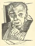Max Beckmann, Selbstbildnis, 1918, Lithografie auf Japan